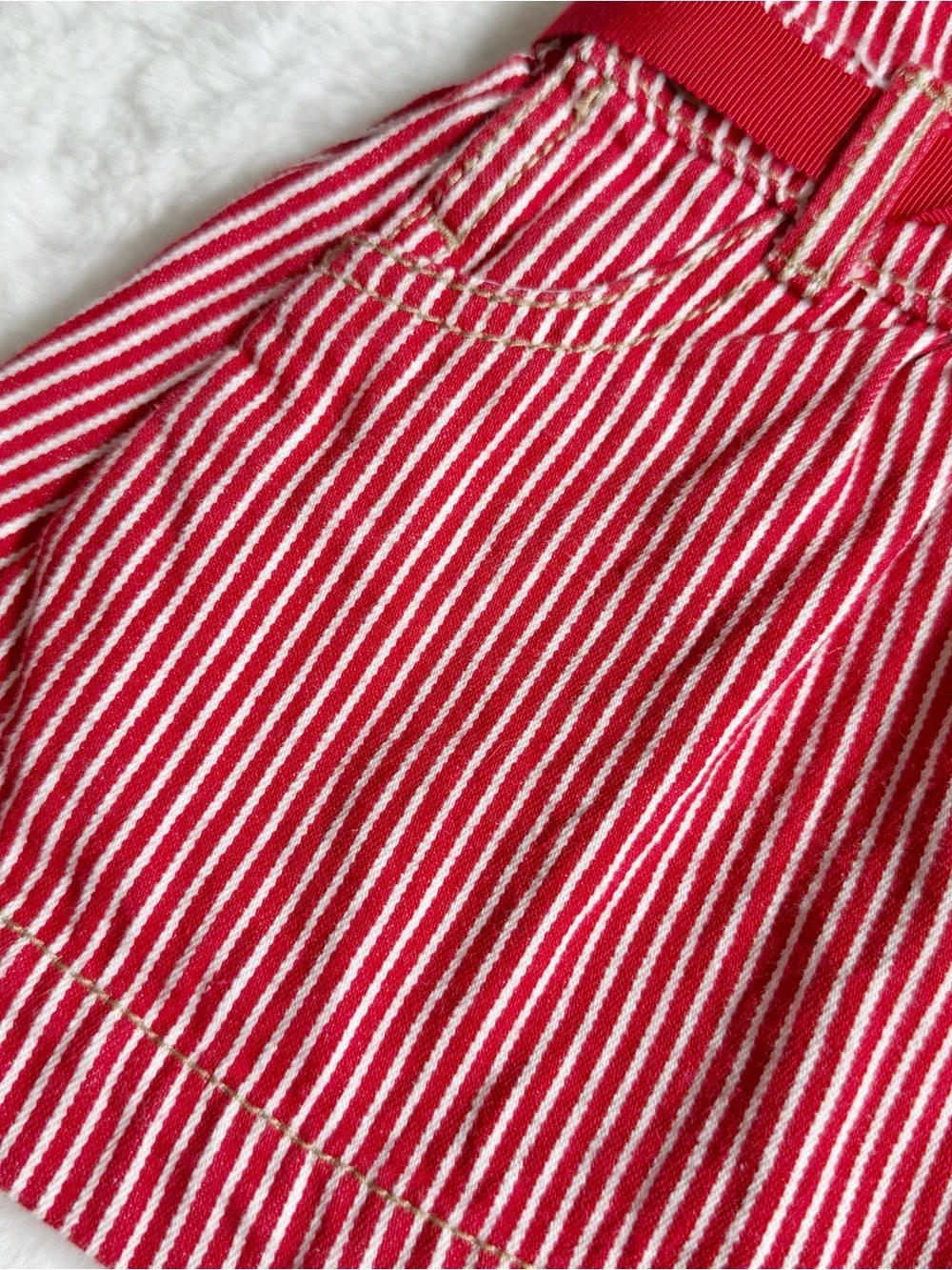 Oshkosh Baby Girls Denim  Striped Dress